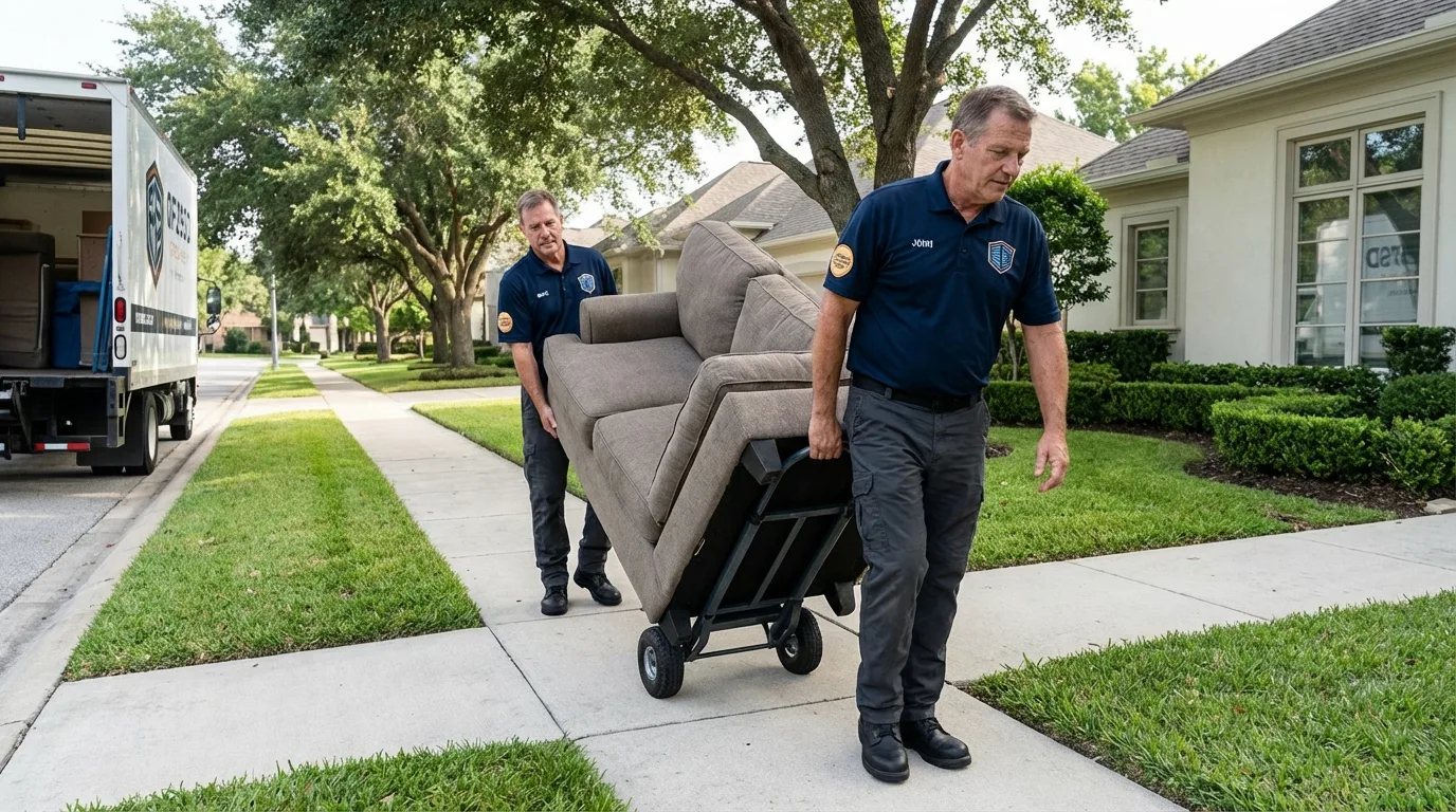 Local residential moving crew loading furniture in Pocono Pines, PA